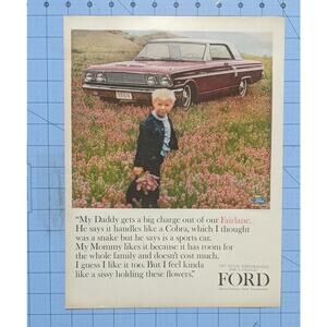 Vintage Print Ad 1963 Ford Fairlane